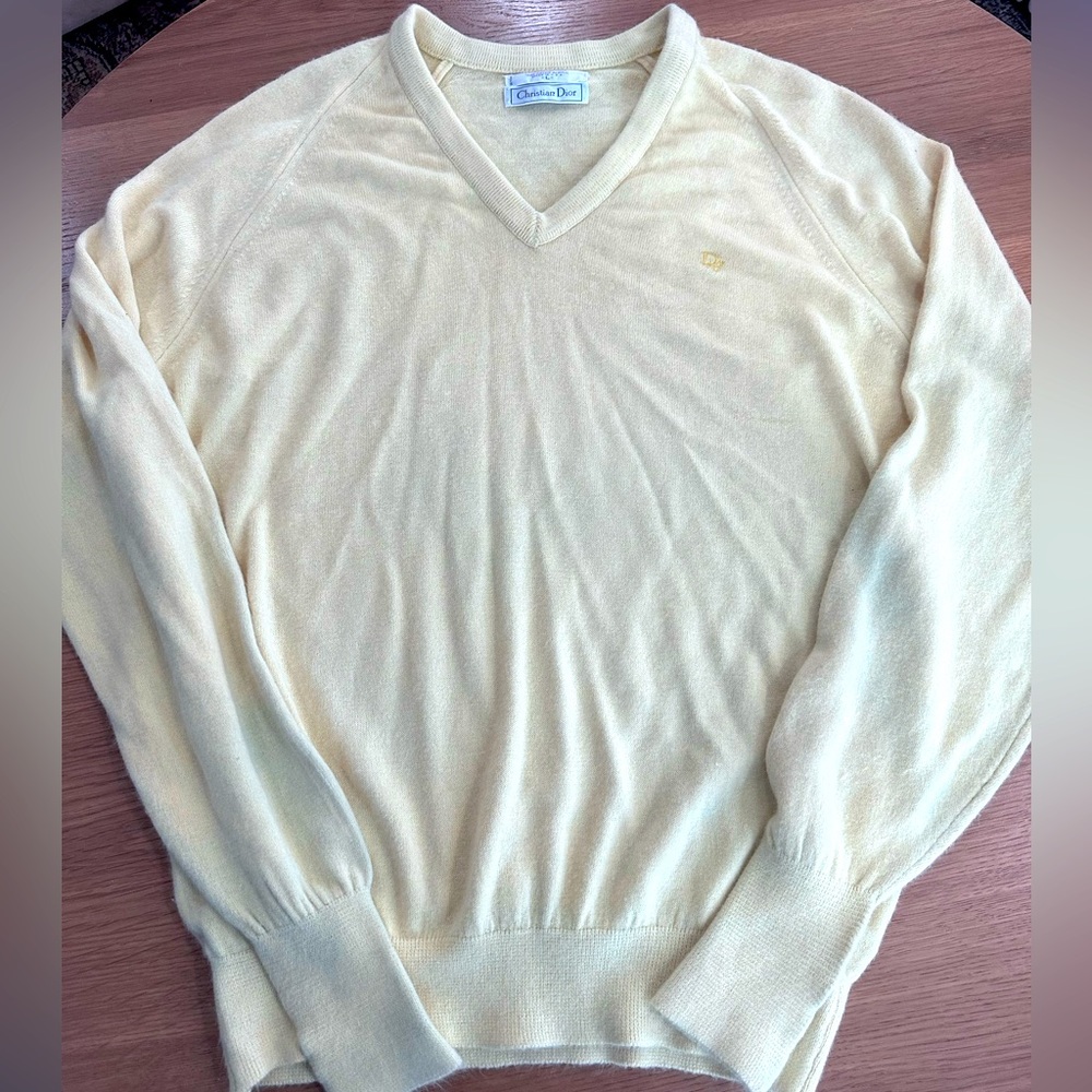 Men Christian Dior yellow sweatshirt